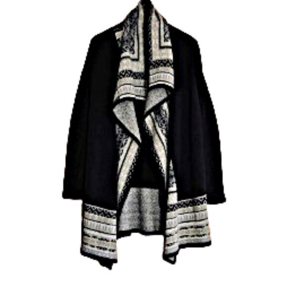 Kensie black open front knit cardigan - Picture 1 of 12